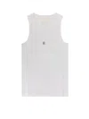 Givenchy Ribbed Tank Top With 4g Detail In Neutral