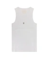 GIVENCHY RIBBED TANK TOP WITH 4G DETAIL