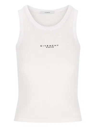 GIVENCHY RIBBED TANK TOP WITH LOGO