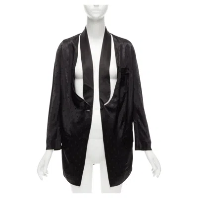 Pre-owned Givenchy Riccardo Tisci Viscose Black Cut Out Collar Robe Blazer Fr38 M