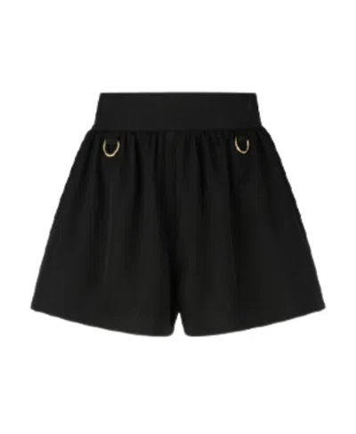 Givenchy Ring-detail Wool Shorts In Black