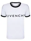 GIVENCHY RINGER LOGO COTTON T-SHIRT WHITE BLACK