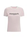 Givenchy Logo Print T-shirt In Pale Pink/white