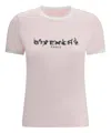 Givenchy Pink T-shirt With Logo Printed On The Front In Cottonr Woman In Pink