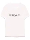 Givenchy Women's Mc T-shirt Pink Black Logo Neck In Multicolor