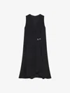 GIVENCHY DRESS WITH 4G DETAIL AND PLEATED EFFECT IN CREPE SATIN