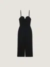 Givenchy Raw-edge Tailored Sleeveless Midi Dress In Black
