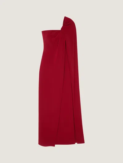 Givenchy Robe Du Soir Asymétrique En Crêpe Cady In Red