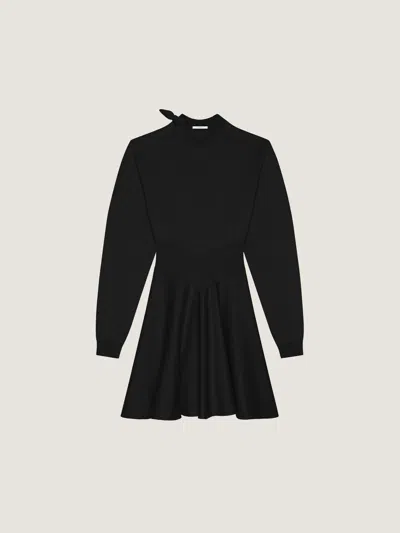 Givenchy Robe En Laine Et Coton Avec Naud In Black