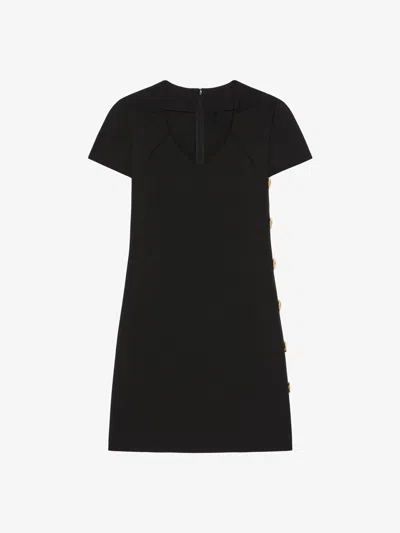 Givenchy Dress In Punto Milano With Buttons In Black