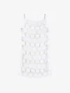 Givenchy A Satin Dress Decorated With Pompoms And Crystals In White