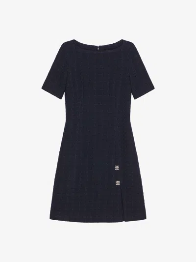 Givenchy Dress In Tweed With 4g Liquid Detail In Black