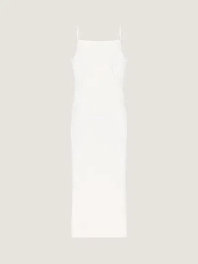 Givenchy Sliced Long Dress In Crepe Cady In White