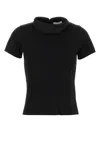 Givenchy Rolled Mock-neck Cotton T-shirt In Black