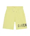 Givenchy Logo Cotton-blend Shorts In Yellow
