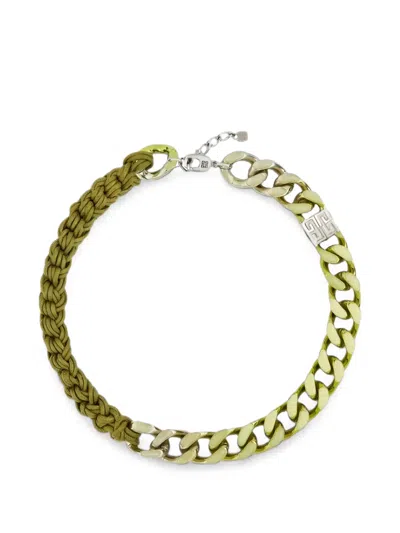 Givenchy Rope-detail Chain Necklace In Green