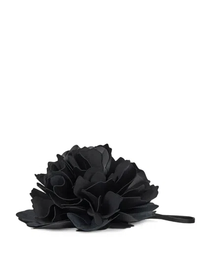 Givenchy Rose Petals Charm In Nappa Leather In Black