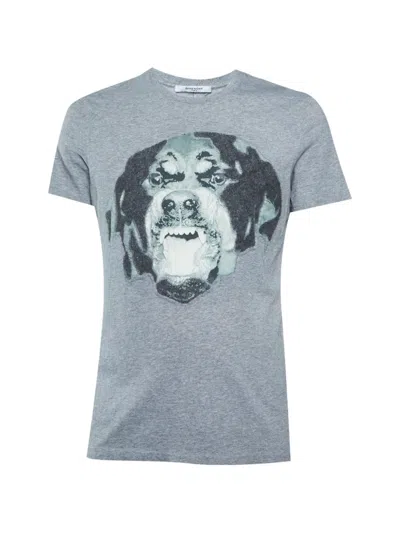 Pre-owned Givenchy Rottweiler Cuban T-shirt In Gray