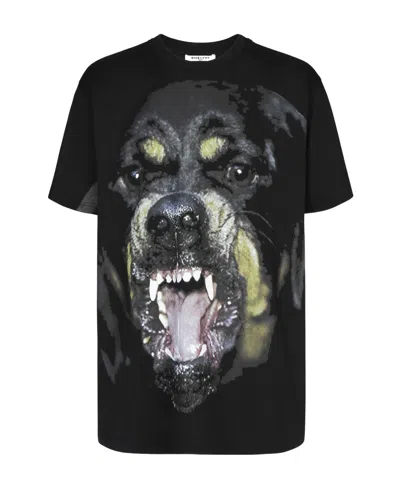 Givenchy Rottweiler Printed T-shirt In Black