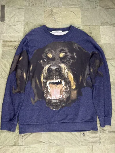 Pre-owned Givenchy Rottweiler Sweatshirt In Blue