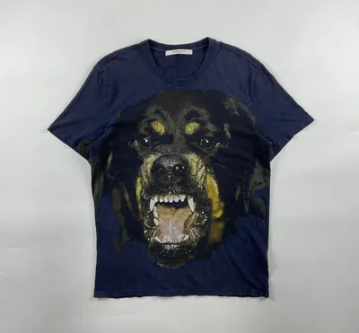 Pre-owned Givenchy Rottweiler Tee In Navy