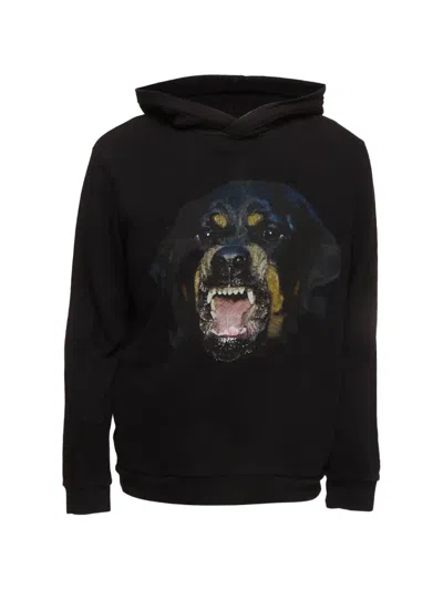 Pre-owned Givenchy Rottweiler-print Jersey Hoodie In Black