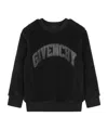 Givenchy Logo-patch Faux-shearling Sweatshirt In Black
