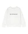 Givenchy Round-collar Long-sleeve Hoodie In White
