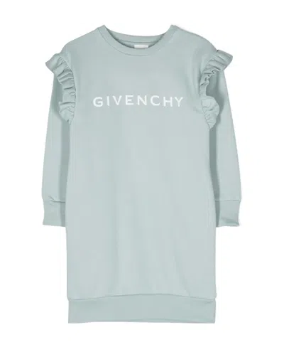 Givenchy Round-collar Long-sleeved Dress In Green