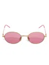 Givenchy Round-frame Sunglasses In Gold