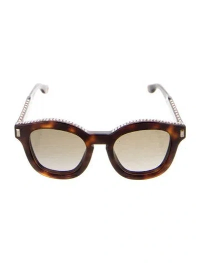 Pre-owned Givenchy Round Gradient Sunglasses In Brown