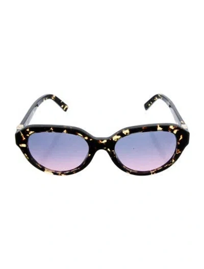 Pre-owned Givenchy Round Gradient Sunglasses In Brown