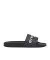 Givenchy Sandalo Slide Con Logo In Black