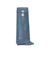 Givenchy Shark Lock 90 Denim Knee-high Boots In Dark Blue