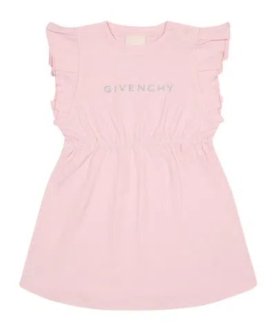 Givenchy Babies' Cotton Jersey Dress W/logo In Pink