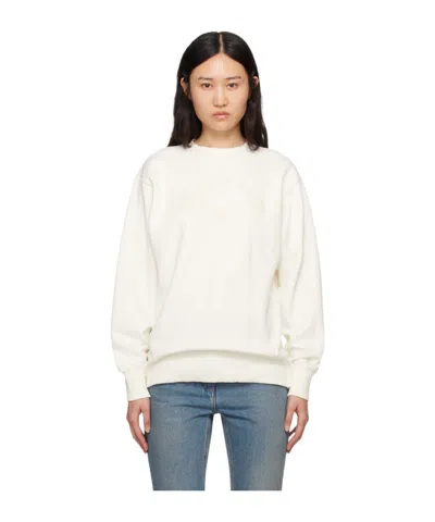 Givenchy Round Neck Logo Sweater In White