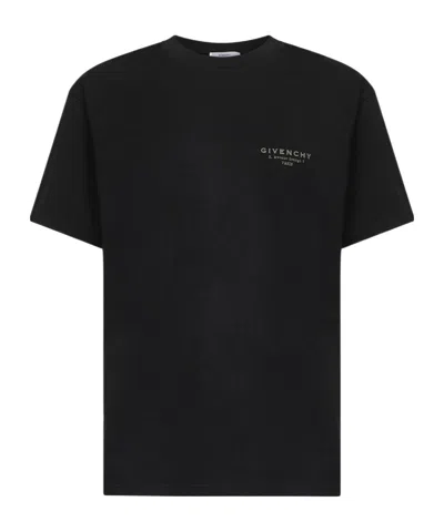 GIVENCHY GIVENCHY LOGO EMBROIDERED CREWNECK T-SHIRT