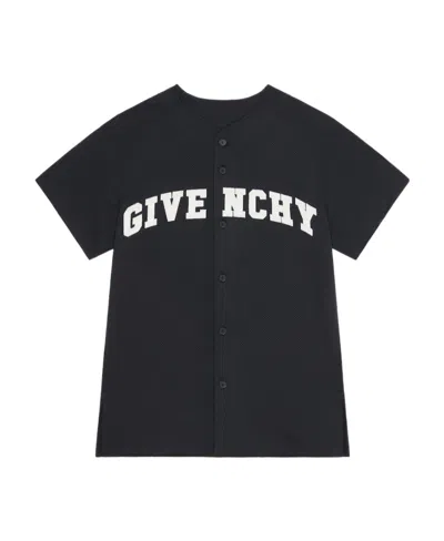 Givenchy Round-neck Short-sleeved Shirt In Black