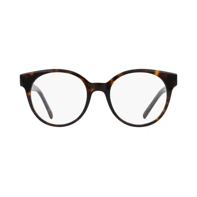 Pre-owned Givenchy Round Optical Glasses 'havana/transparent' | Brown | Women's Size Onesize