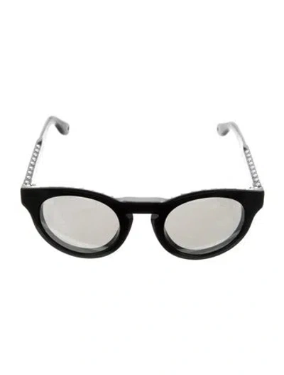 Pre-owned Givenchy Round Tinted Sunglasses In Black