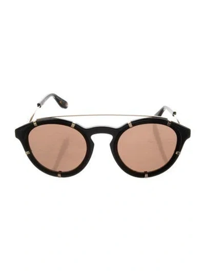 Pre-owned Givenchy Round Tinted Sunglasses In Black