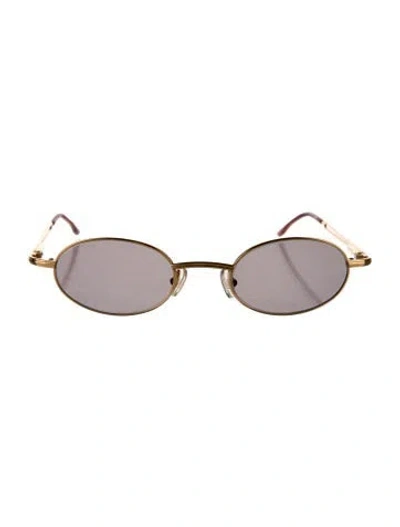 Pre-owned Givenchy Round Tinted Sunglasses In Gold