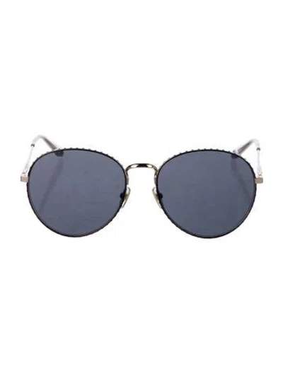 Pre-owned Givenchy Round Tinted Sunglasses In Gold