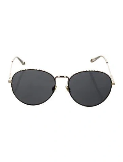 Pre-owned Givenchy Round Tinted Sunglasses In Silver