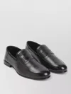 Givenchy Round Toe Smooth Finish Leather Loafers In Black