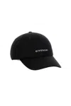 Givenchy Round Visor Cap With Embroidered Logo In Black