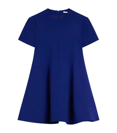 Givenchy Round-neck Flared Mini Dress In Blue