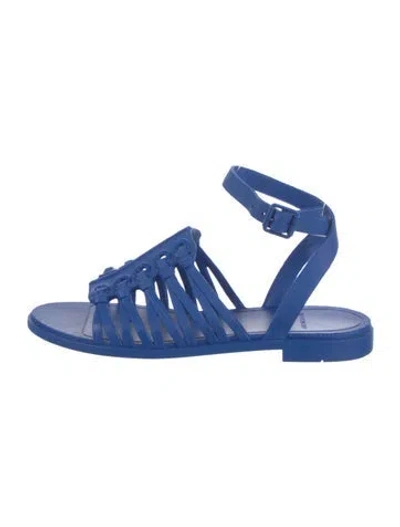 Pre-owned Givenchy Rubber Flats In Blue