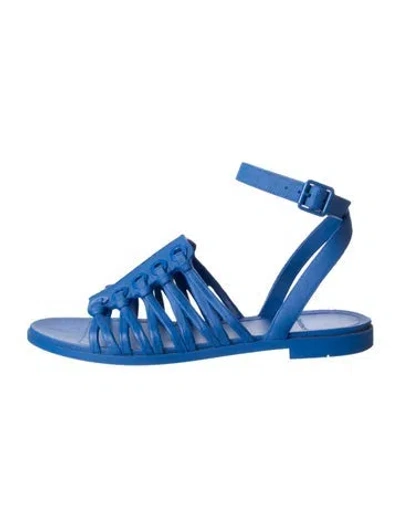 Pre-owned Givenchy Rubber Gladiator Sandals In Blue