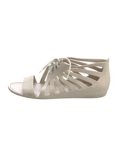Pre-owned Givenchy Rubber Gladiator Sandals In Grey